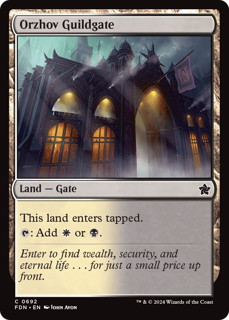 Orzhov Guildgate [Foundations] | Kessel Run Games Inc. 