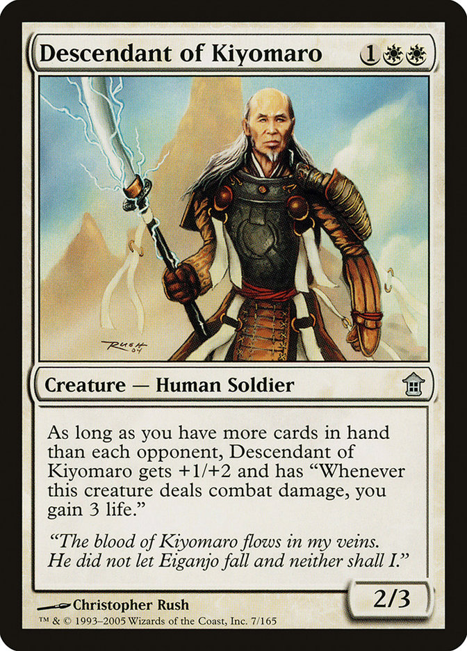 Descendant of Kiyomaro [Saviors of Kamigawa] | Kessel Run Games Inc. 