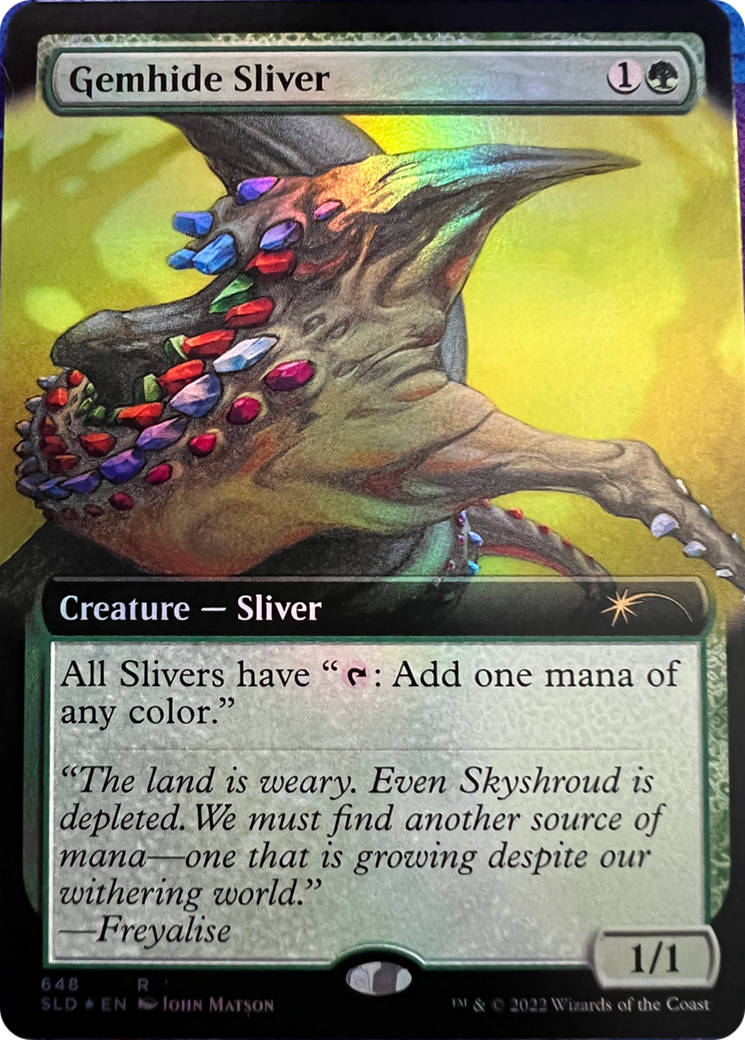 Gemhide Sliver (Extended Art) [Secret Lair Drop Series] | Kessel Run Games Inc. 