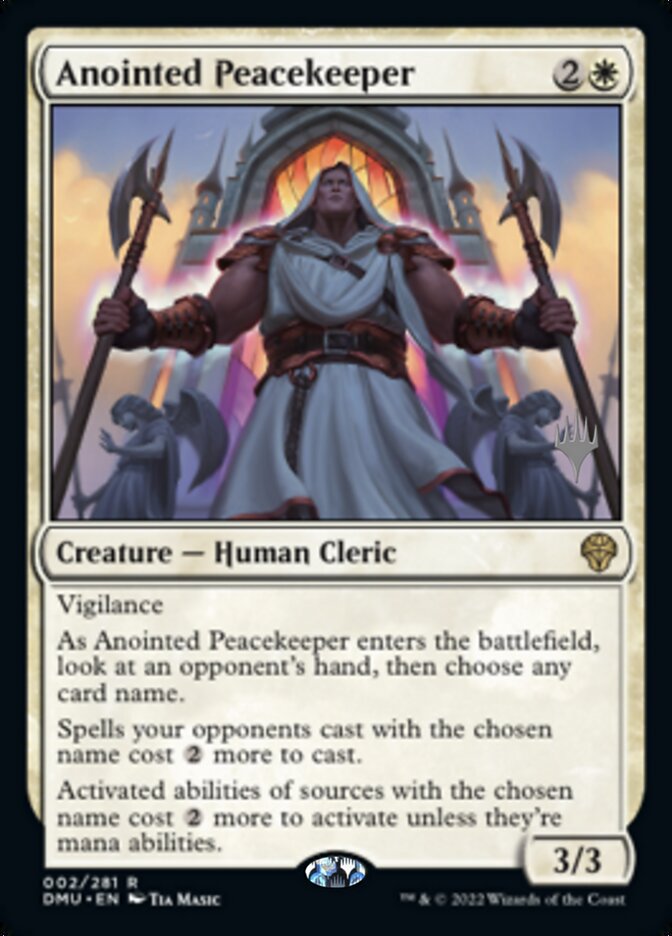 Anointed Peacekeeper (Promo Pack) [Dominaria United Promos] | Kessel Run Games Inc. 