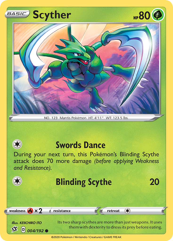 Scyther (004/192) [Sword & Shield: Rebel Clash] | Kessel Run Games Inc. 