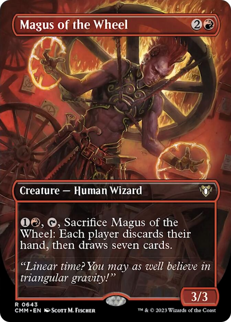 Magus of the Wheel (Borderless Alternate Art) [Commander Masters] | Kessel Run Games Inc. 