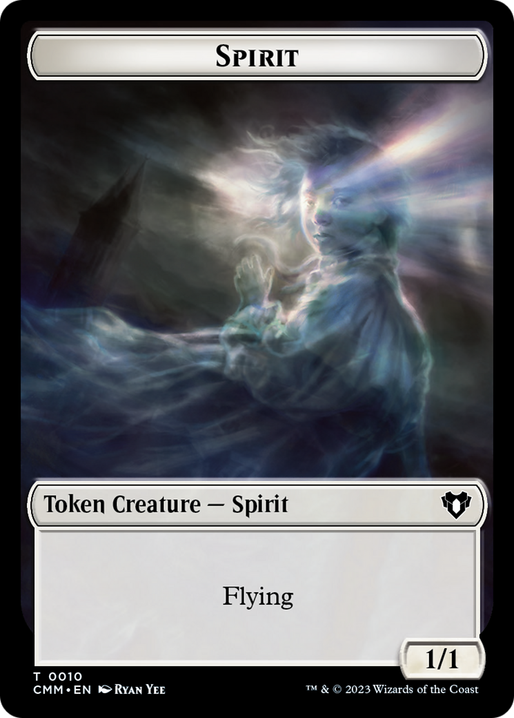 Spirit (0010) // Construct (0041) Double-Sided Token [Commander Masters Tokens] | Kessel Run Games Inc. 