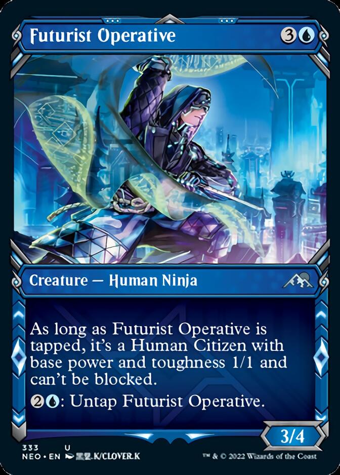 Futurist Operative (Showcase Ninja) [Kamigawa: Neon Dynasty] | Kessel Run Games Inc. 