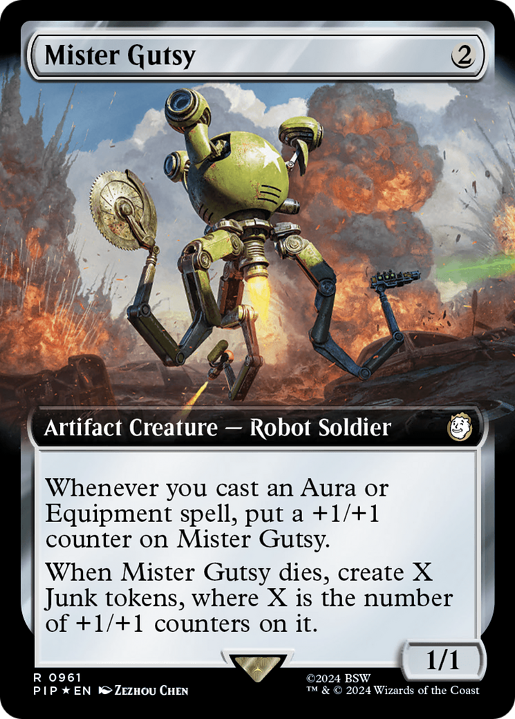 Mister Gutsy (Extended Art) (Surge Foil) [Fallout] | Kessel Run Games Inc. 