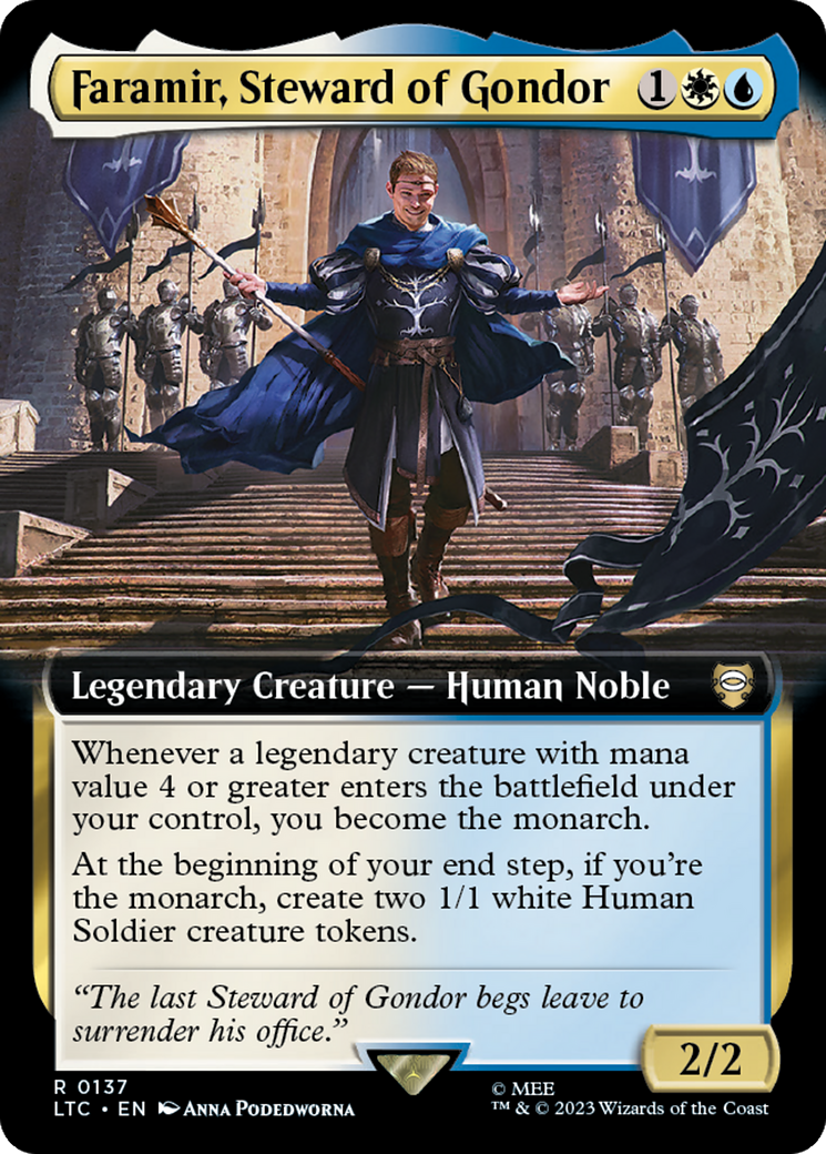 Faramir, Steward of Gondor (Extended Art) [The Lord of the Rings: Tales of Middle-Earth Commander] | Kessel Run Games Inc. 