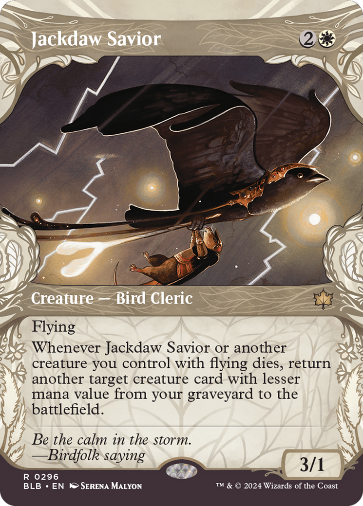 Jackdaw Savior (Showcase) [Bloomburrow] | Kessel Run Games Inc. 