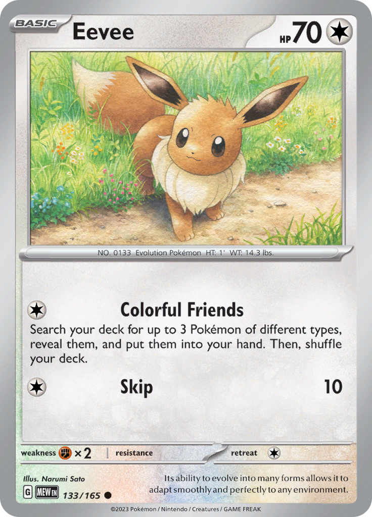 Eevee (133/165) [Scarlet & Violet: 151] | Kessel Run Games Inc. 