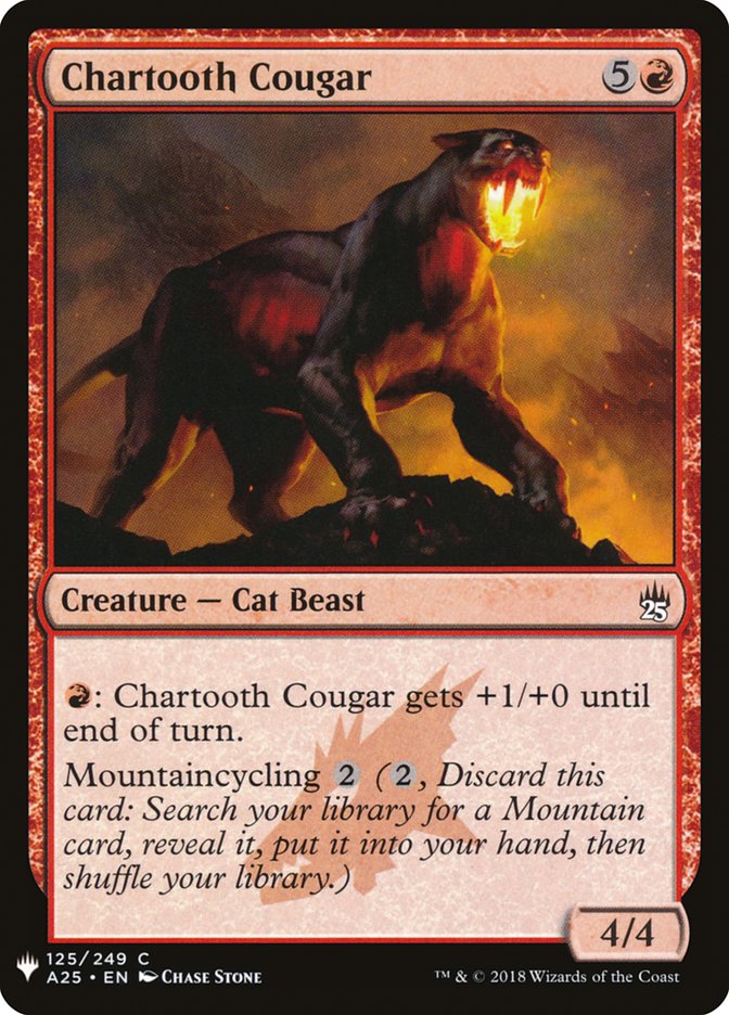 Chartooth Cougar [Mystery Booster] | Kessel Run Games Inc. 