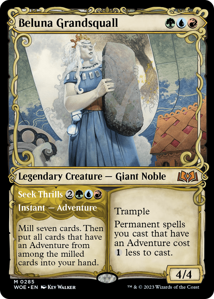 Beluna Grandsquall // Seek Thrills (Showcase) [Wilds of Eldraine] | Kessel Run Games Inc. 