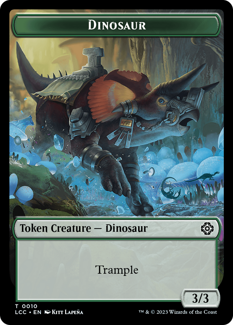 City's Blessing // Dinosaur Double-Sided Token [The Lost Caverns of Ixalan Commander Tokens] | Kessel Run Games Inc. 