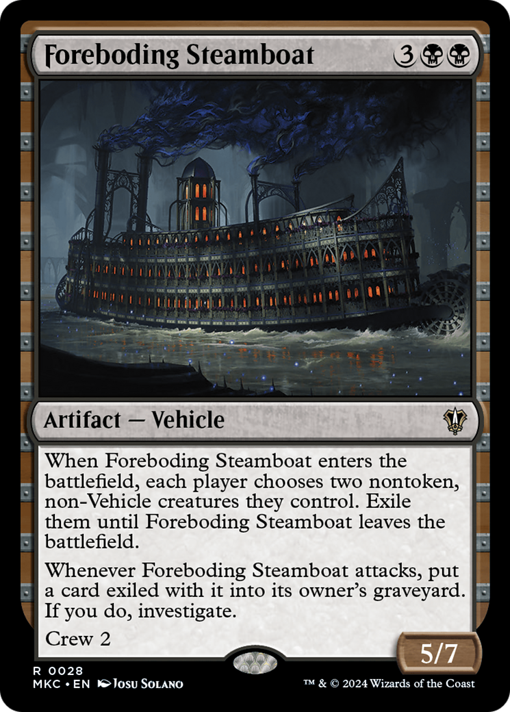 Foreboding Steamboat [Murders at Karlov Manor Commander] | Kessel Run Games Inc. 