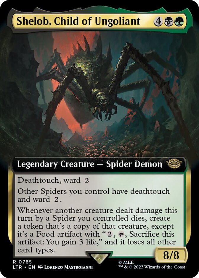 Shelob, Child of Ungoliant (Extended Art) (Surge Foil) [The Lord of the Rings: Tales of Middle-Earth] | Kessel Run Games Inc. 