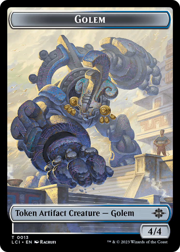 Golem Token [The Lost Caverns of Ixalan Tokens] | Kessel Run Games Inc. 