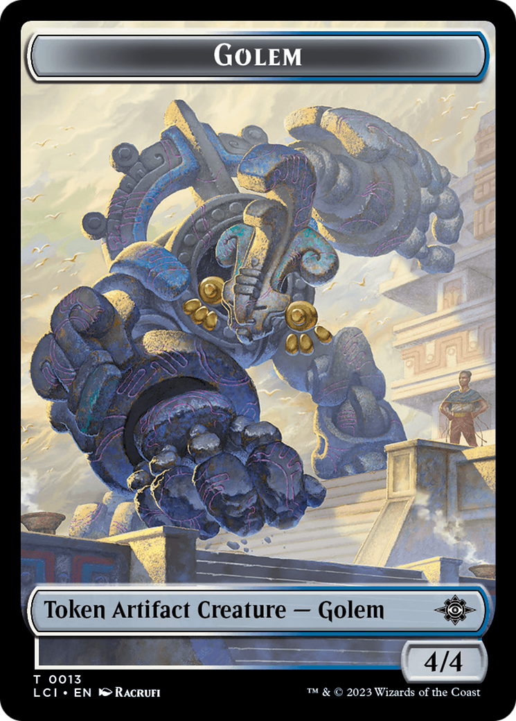 Gnome // Golem Double-Sided Token [The Lost Caverns of Ixalan Tokens] | Kessel Run Games Inc. 