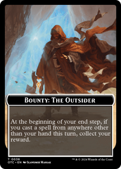 Bounty: The Outsider // Bounty Rules Double-Sided Token [Outlaws of Thunder Junction Commander Tokens] | Kessel Run Games Inc. 