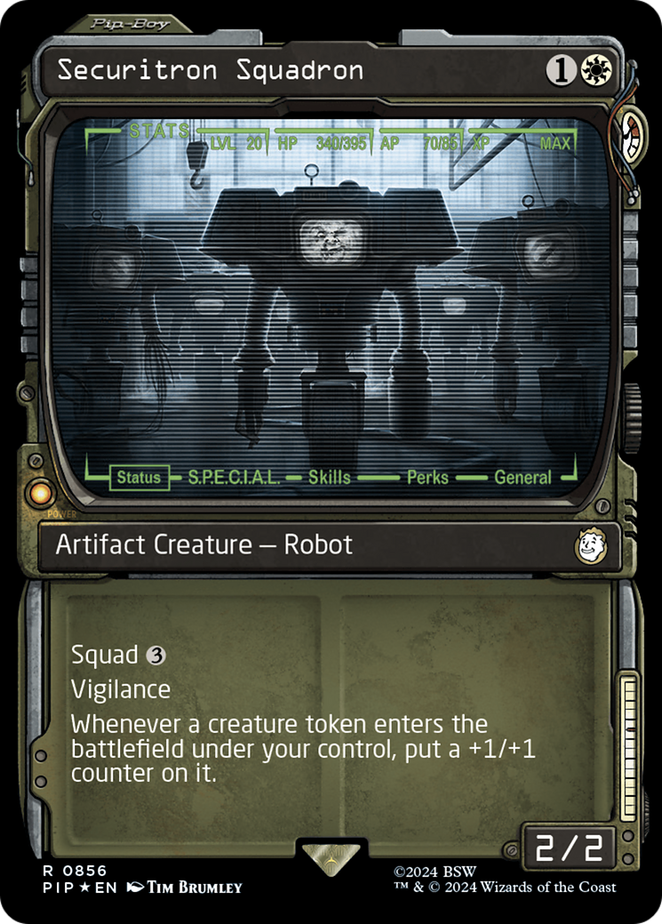 Securitron Squadron (Showcase) (Surge Foil) [Fallout] | Kessel Run Games Inc. 