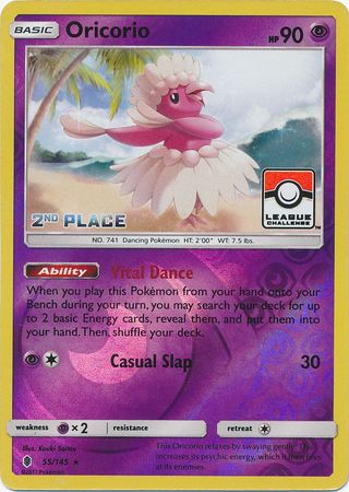 Oricorio (55/145) (League Promo 2nd Place) [Sun & Moon: Guardians Rising] | Kessel Run Games Inc. 