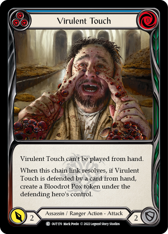 Virulent Touch (Blue) [OUT170] (Outsiders)  Rainbow Foil | Kessel Run Games Inc. 