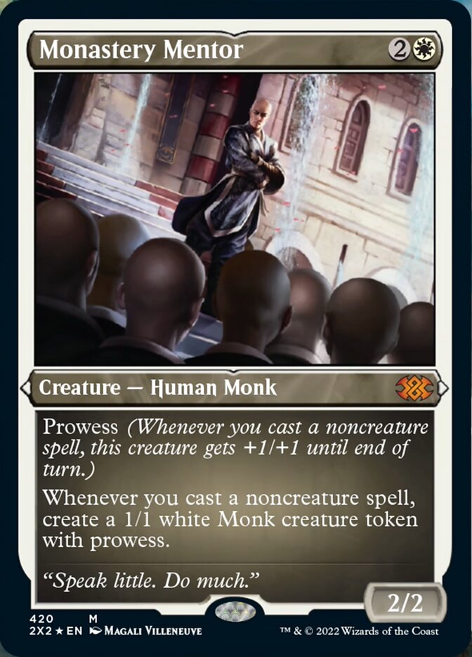 Monastery Mentor (Foil Etched) [Double Masters 2022] | Kessel Run Games Inc. 