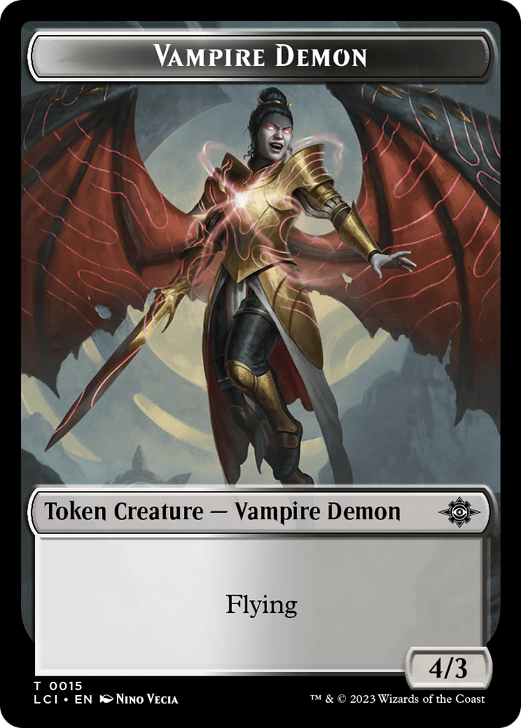 Gnome // Vampire Demon Double-Sided Token [The Lost Caverns of Ixalan Tokens] | Kessel Run Games Inc. 