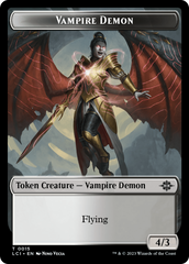 Vampire (0014) // Vampire Demon Double-Sided Token [The Lost Caverns of Ixalan Commander Tokens] | Kessel Run Games Inc. 