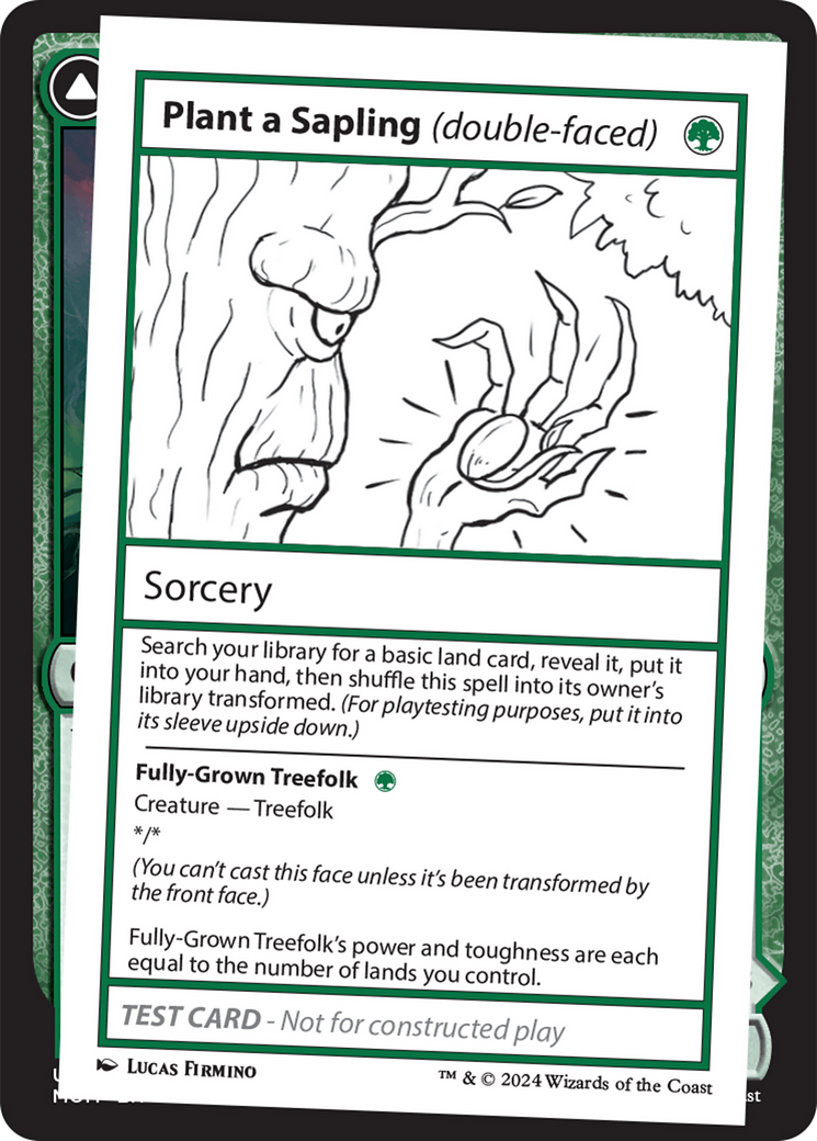 Plant a Sapling (double-faced) [Mystery Booster 2 Playtest Cards] | Kessel Run Games Inc. 