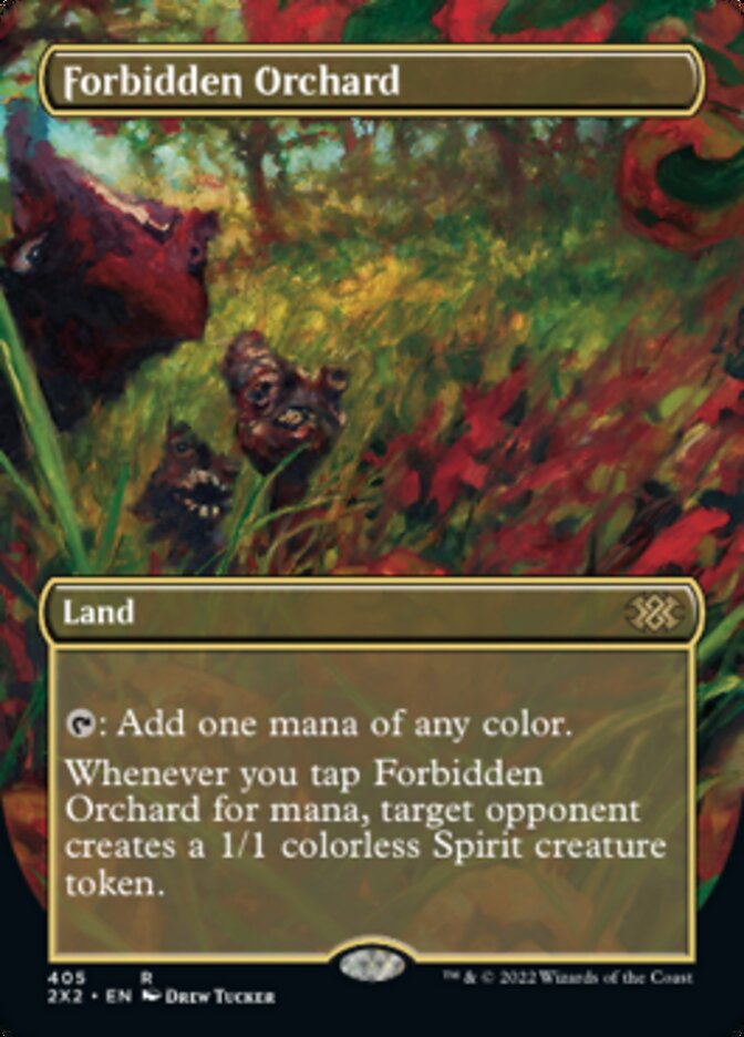 Forbidden Orchard (Borderless Alternate Art) [Double Masters 2022] | Kessel Run Games Inc. 