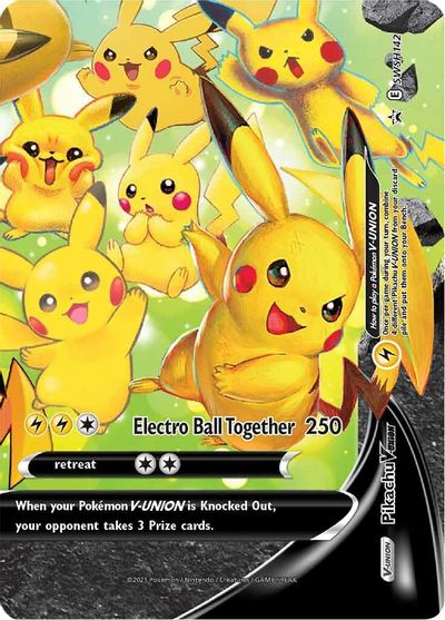 Pikachu V-UNION (SWSH142) (Celebrations) [Sword & Shield: Black Star Promos] | Kessel Run Games Inc. 