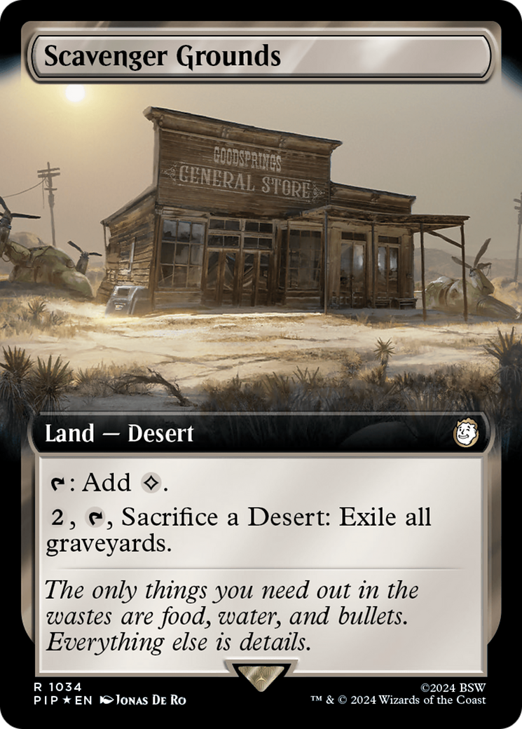 Scavenger Grounds (Extended Art) (Surge Foil) [Fallout] | Kessel Run Games Inc. 