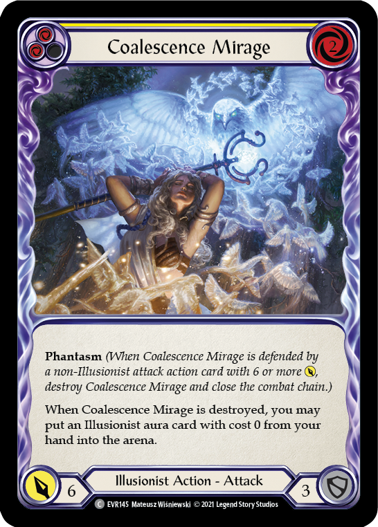 Coalescence Mirage (Yellow) [EVR145] (Everfest)  1st Edition Rainbow Foil | Kessel Run Games Inc. 