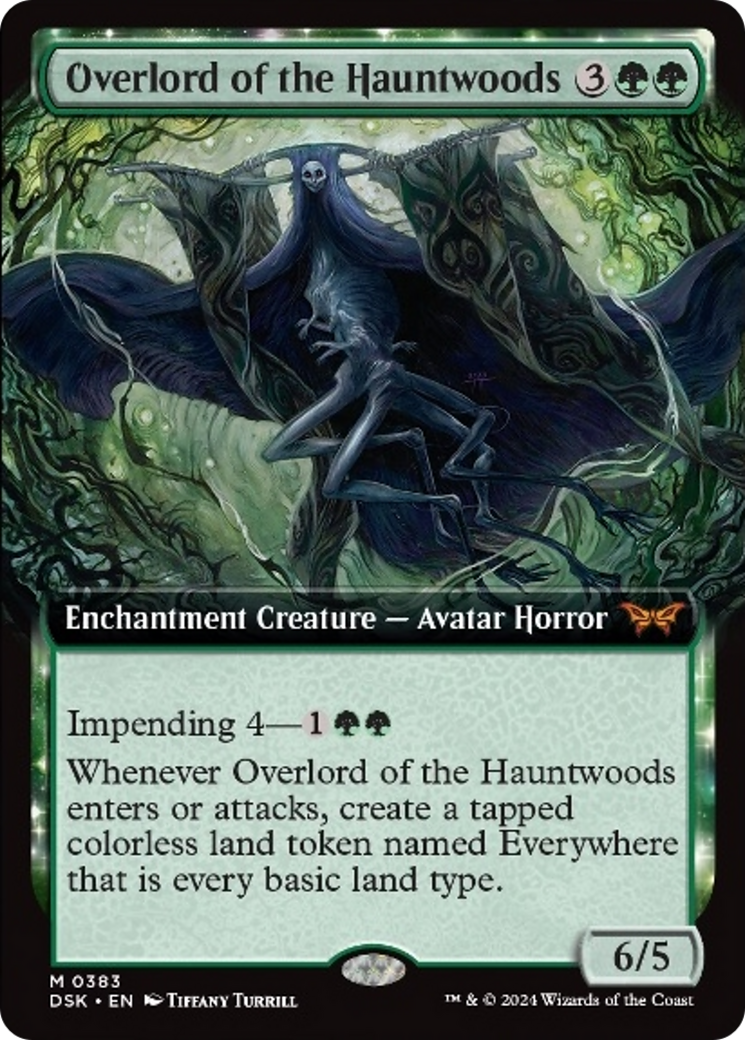 Overlord of the Hauntwoods (Extended Art) [Duskmourn: House of Horror] | Kessel Run Games Inc. 