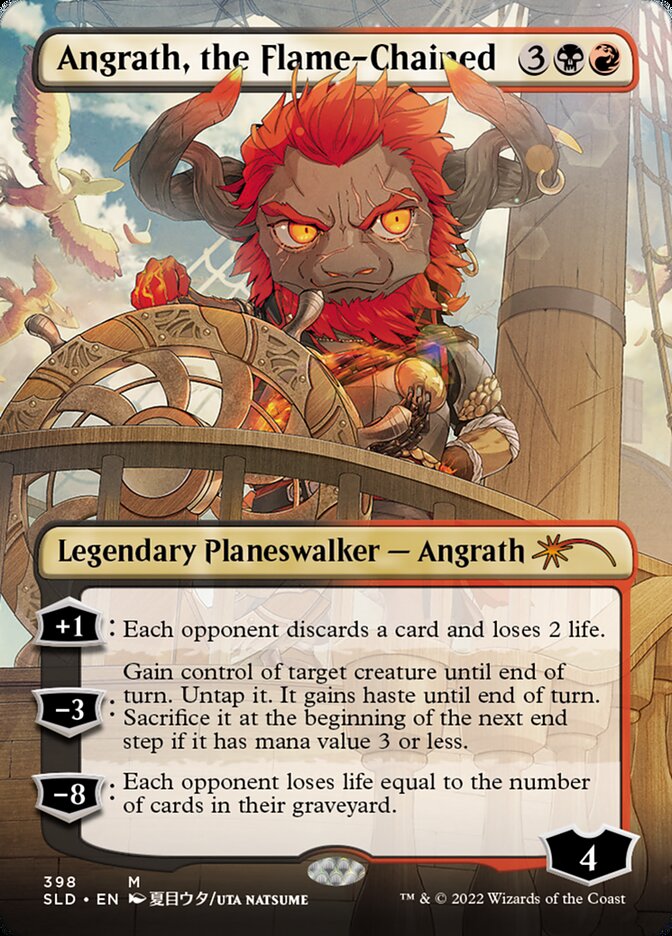 Angrath, the Flame-Chained (Borderless) [Secret Lair Drop Series] | Kessel Run Games Inc. 