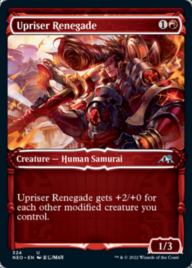 Upriser Renegade (Showcase Samurai) [Kamigawa: Neon Dynasty] | Kessel Run Games Inc. 