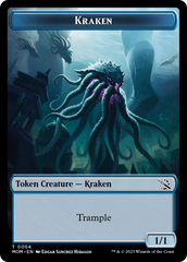 Warrior // Kraken Double-Sided Token [March of the Machine Tokens] | Kessel Run Games Inc. 