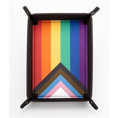 Fanroll Dice Tray: Fold Up Velvet Dice Tray: Pride: Rainbow Flag | Kessel Run Games Inc. 