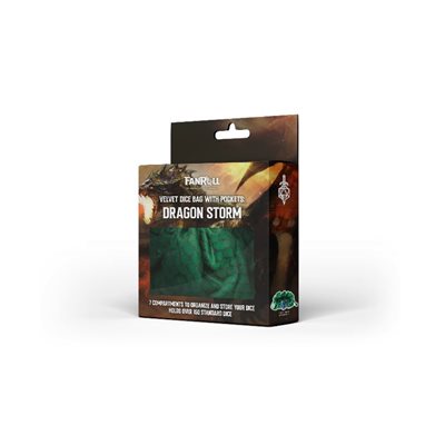 FanRoll Dice Bag: Dragon Storm: Velvet Compartment Dice Bag | Kessel Run Games Inc. 