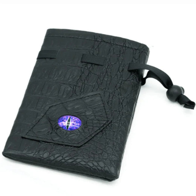 Black Leatherette Dark Mage Eye Dice Bag | Kessel Run Games Inc. 