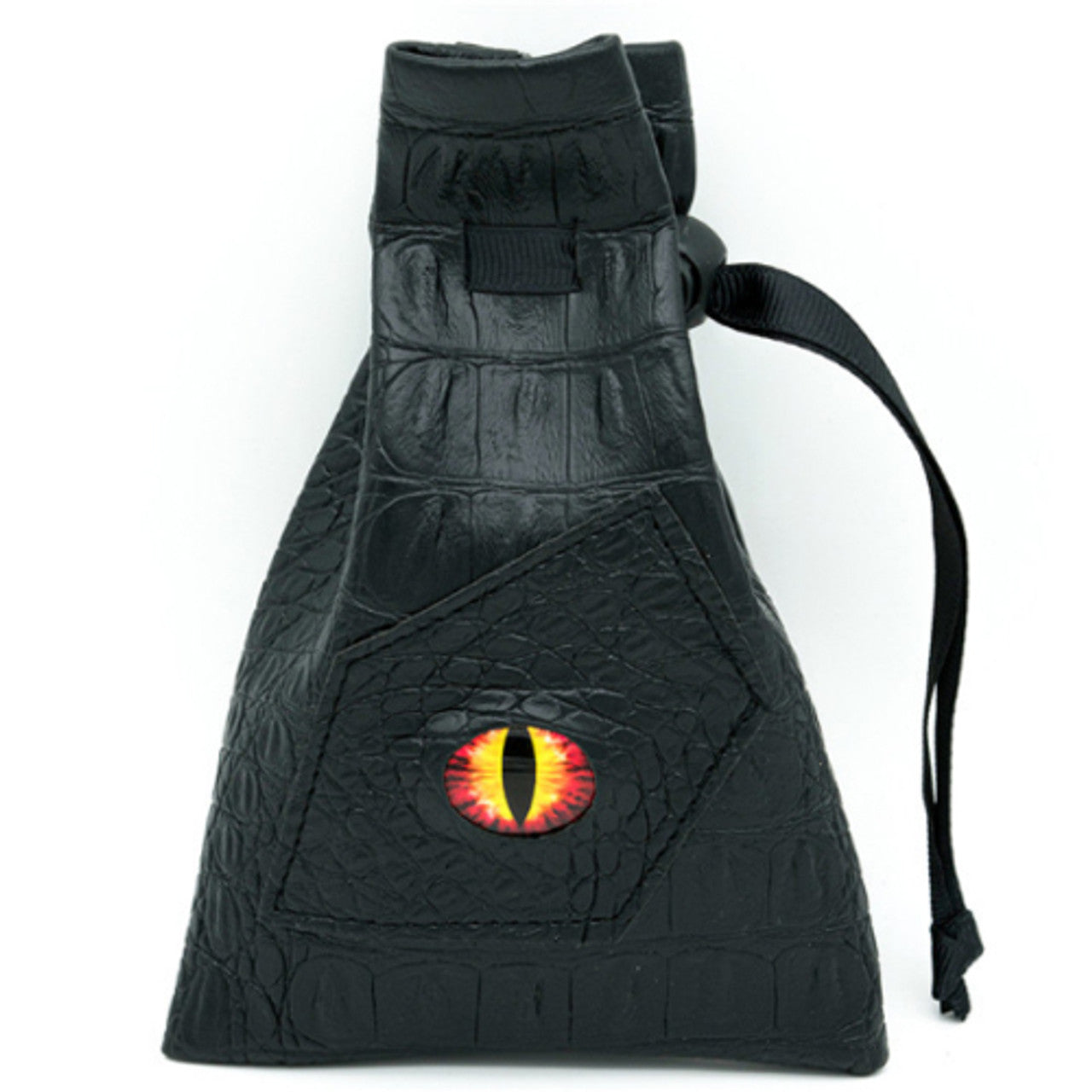Black Leatherette Fire Demon Eye Dice Bag | Kessel Run Games Inc. 