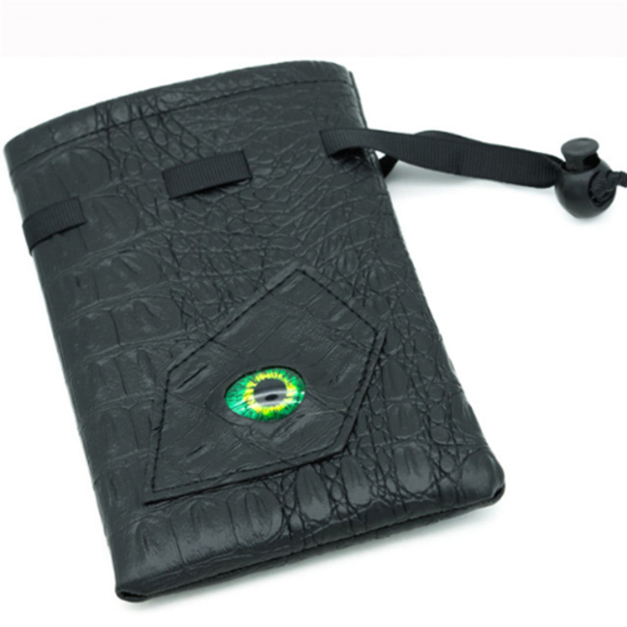 Black Leatherette Jade Dragon Eye Dice Bag | Kessel Run Games Inc. 