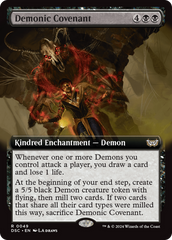 Demonic Covenant (Extended Art) [Duskmourn: House of Horror Commander] | Kessel Run Games Inc. 