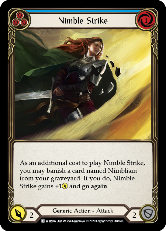 Nimble Strike (Blue) [U-WTR187] (Welcome to Rathe Unlimited)  Unlimited Rainbow Foil | Kessel Run Games Inc. 