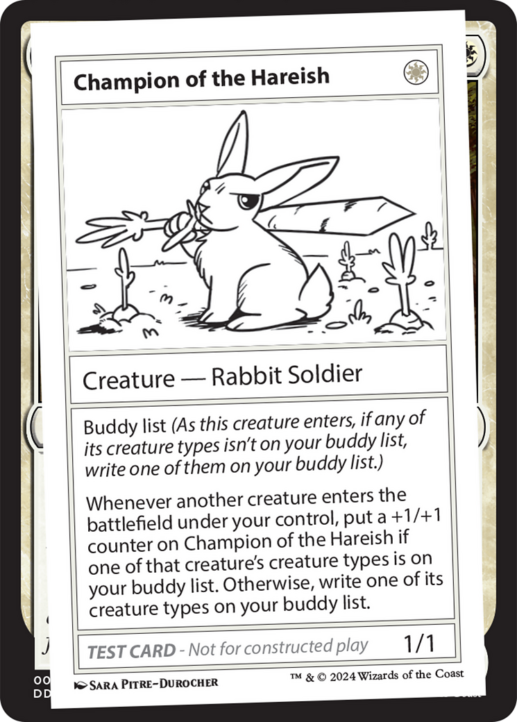 Champion of the Hareish [Mystery Booster 2 Playtest Cards] | Kessel Run Games Inc. 