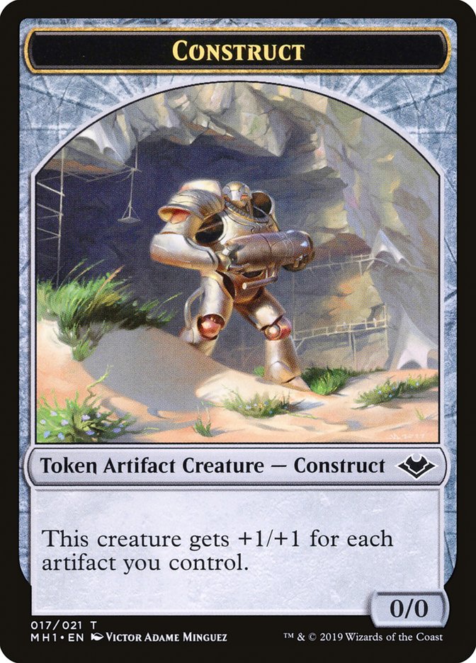 Goblin (010) // Construct (017) Double-Sided Token [Modern Horizons Tokens] | Kessel Run Games Inc. 