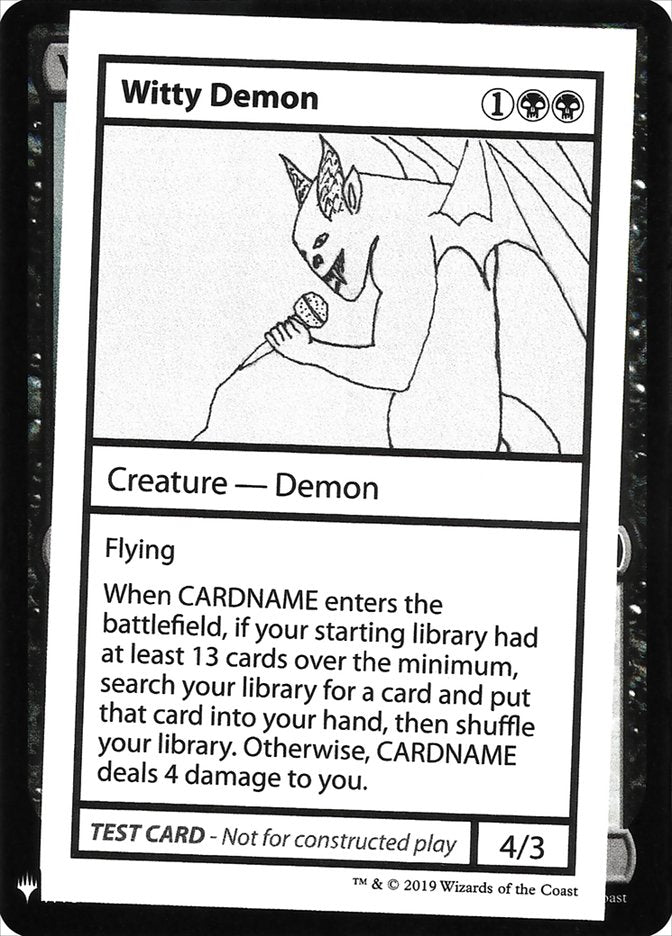 Witty Demon [Mystery Booster Playtest Cards] | Kessel Run Games Inc. 