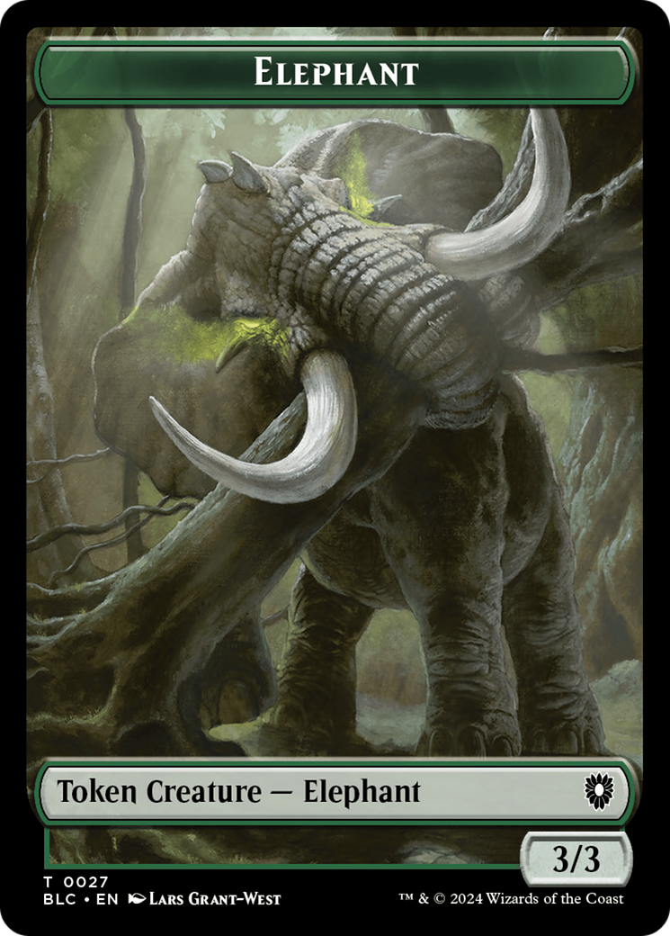 Elephant // Squid Double-Sided Token [Bloomburrow Commander Tokens] | Kessel Run Games Inc. 