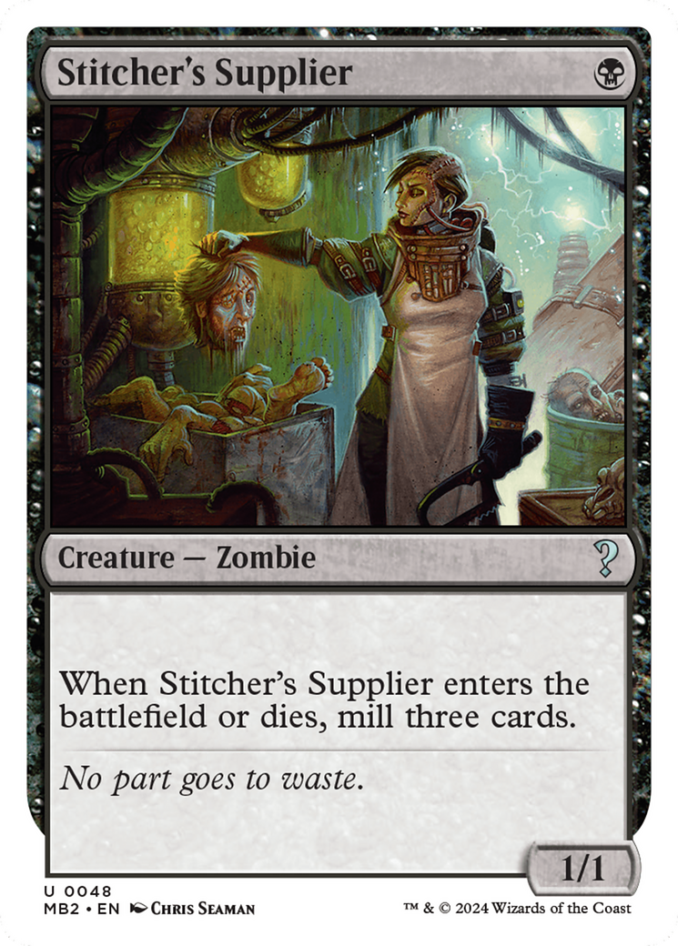 Stitcher's Supplier (White Border) [Mystery Booster 2] | Kessel Run Games Inc. 