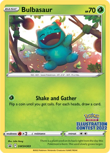 Bulbasaur (SWSH303) (Illustration Contest 2022) [Sword & Shield: Black Star Promos] | Kessel Run Games Inc. 