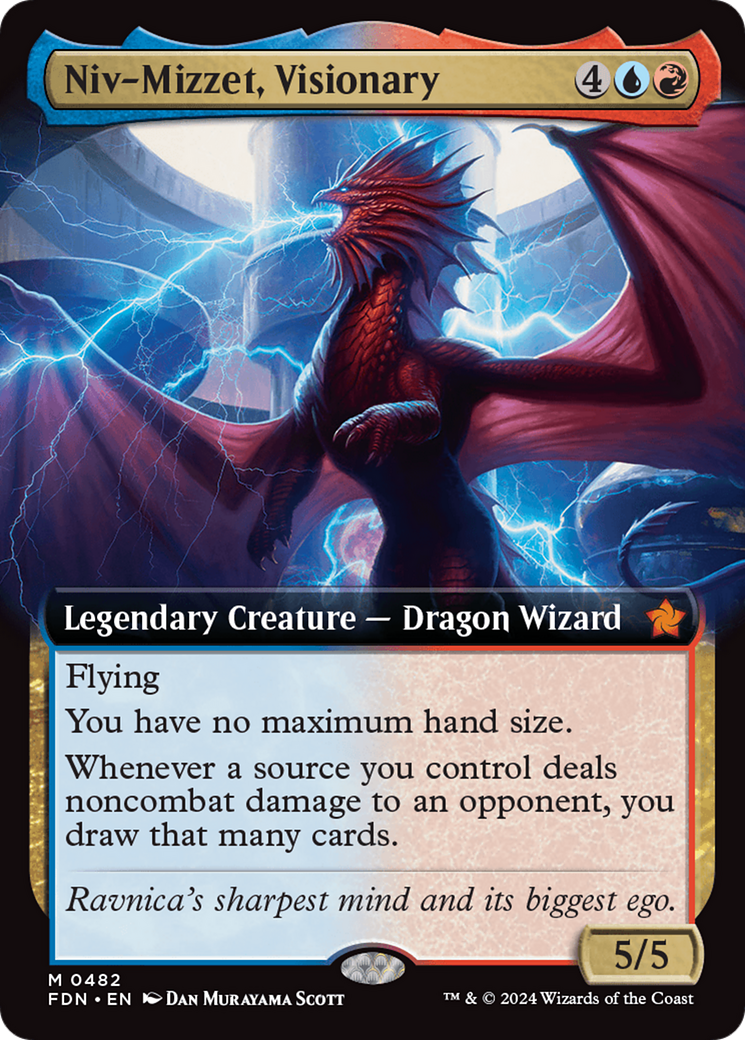 Niv-Mizzet, Visionary (Extended Art) [Foundations] | Kessel Run Games Inc. 