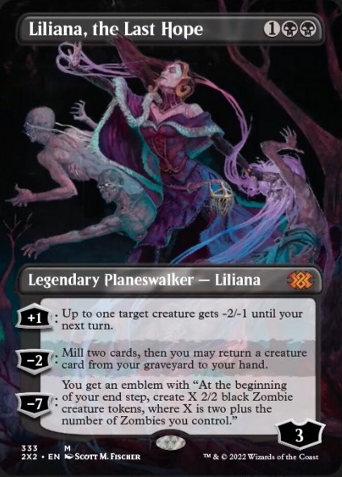 Liliana, the Last Hope (Borderless) [Double Masters 2022] | Kessel Run Games Inc. 